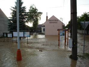 rok 2007, povodně v obci Křenovice